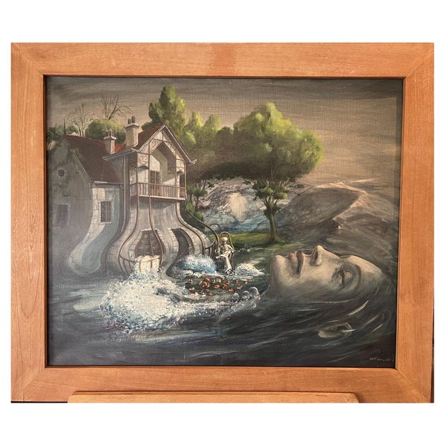 Noel Dumolard, The Dream, 1970s, Oil on Canvas, Framed For Sale - Image 10 of 10