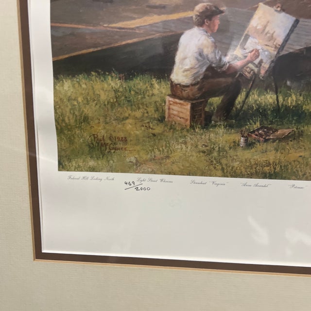 American Original Print Signed Numbered Framed by American Artist Paul McGehee Titled Old Baltimore Harbor Made in 1970 For Sale - Image 3 of 9