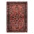 Antique Persian Sarouk Rose/Navy Wool Area Rug 3' 4'' X 5' 1'' For Sale