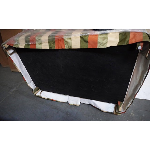 Late 20th Century Custom Edward Ferrell Silk Stripe Loveseat For Sale In Los Angeles - Image 6 of 18