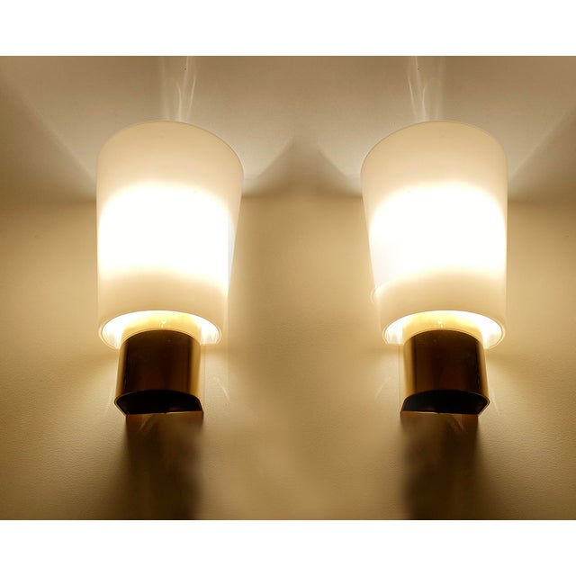 Mid-Century Modern Vintage Glass Sconces from Limburg, Set of 2 For Sale - Image 3 of 14