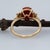 Metal 2.3Ct Italian Coral Ring With Natural Diamond Accents: Solid 14k Gold, 10x8mm, Size 5 For Sale - Image 7 of 8