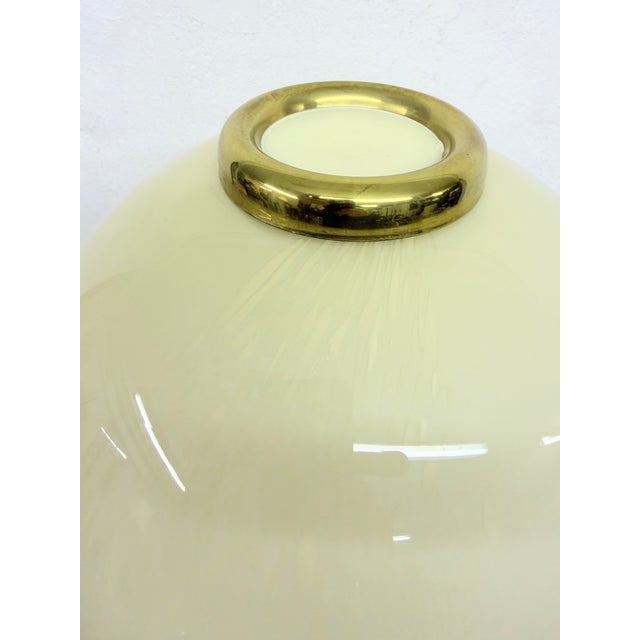 Cream Italian Murano Glass Mushroom Table Lamp from F. Fabbian, 1970s For Sale - Image 8 of 15