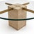 Vintage Round Travertine and Brass Coffee Table with Glass Top For Sale - Image 3 of 7