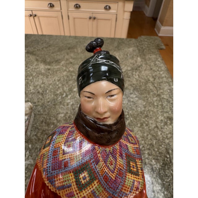 Pair of Early 1900s Royal Copenhagen Figurines Carl Martin-Hansen Man and Woman From Greenland For Sale - Image 12 of 16