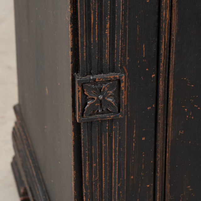 19th Century Swedish Black Painted Pine Sideboard Buffet For Sale - Image 15 of 18