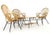 Rattan Chairs & Coffee Table, Set of 4 For Sale - Image 6 of 16