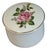 Vintage Fine Porcelain Leart Brazil Romantic Pink Roses Trinket Box For Sale