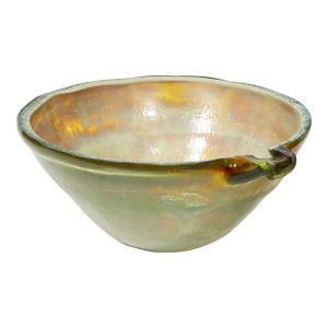 Mid-Century Hand-Blown Opalene Murano Glass Centerpiece Bowl W/ Spout by Barbini