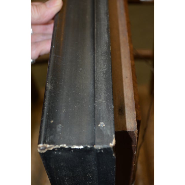 Vintage Gold / Black Mother of Pearl / Faux Marbleized Deep Picture Frame Cherub Arrow For Sale - Image 4 of 13