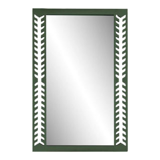 Fleur Home Audubon Spruce Rectangle Mirror in Duck Green, 36x48 For Sale