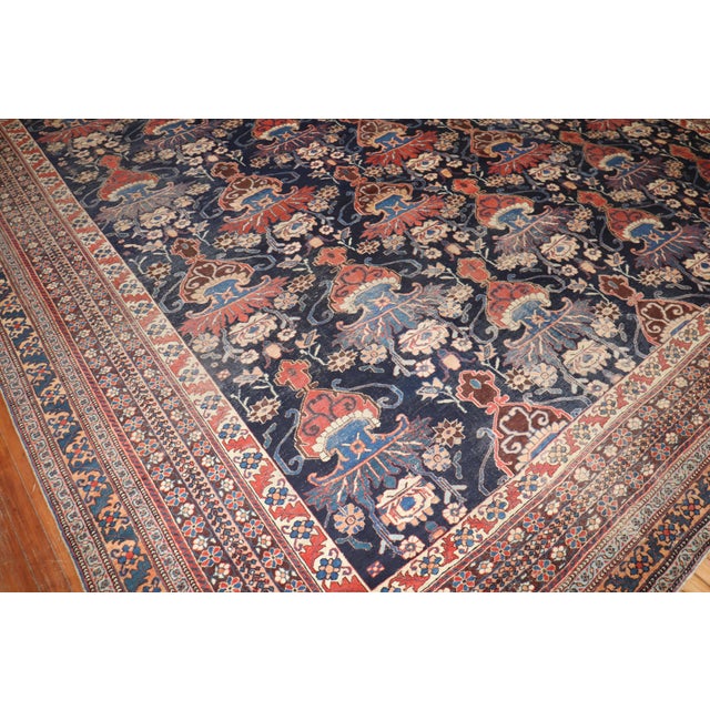 Antique Zabihi Collection Persian Afshar Rug - 12' x 15'5" For Sale - Image 4 of 12
