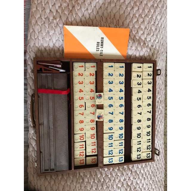 Vintage Rummy Rummikub Set in Faux Leather Case Chairish