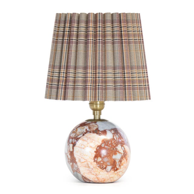 Richly veined natural marble forms the foundation of the Giorgio Mini Table Lamp, bringing depth and character to its...