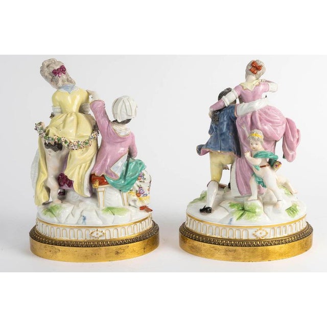 19th Century Porcelain Figurines by Meissen, Set of 2 For Sale - Image 6 of 8