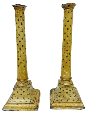18th Century Pewter Candlesticks by Carel Lodewijk Schurffius, Amsterdam, Set of 2