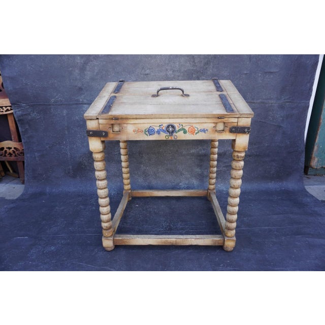 An original Monterey desk in its classic straw ivory finish, dating to circa 1929. This piece exemplifies the distinctive...