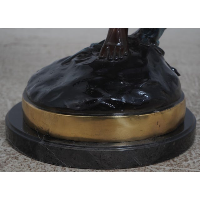 1980s Large Bronze Sculpture ‘Gloria Victis’ Angel & Soldier Statue For Sale - Image 5 of 12