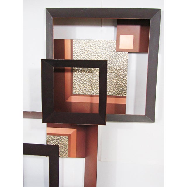 Curtis Jeré Artisan House “Perspective” Geometric Metal Wall Sculpture - Unsigned For Sale - Image 10 of 12