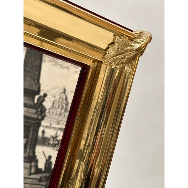 Neo-Classical Crystal Glass Wall Mirror with Brass Decor from Mariner 1893, Spain, 1970s For Sale - Image 4 of 18