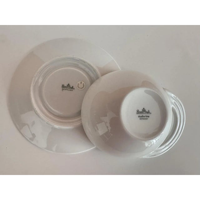 Vintage design Item: tea cup with saucer Manufacturer: Rosenthal Series: Cupola by Mario Bellini Decor: Fiorella Material:...