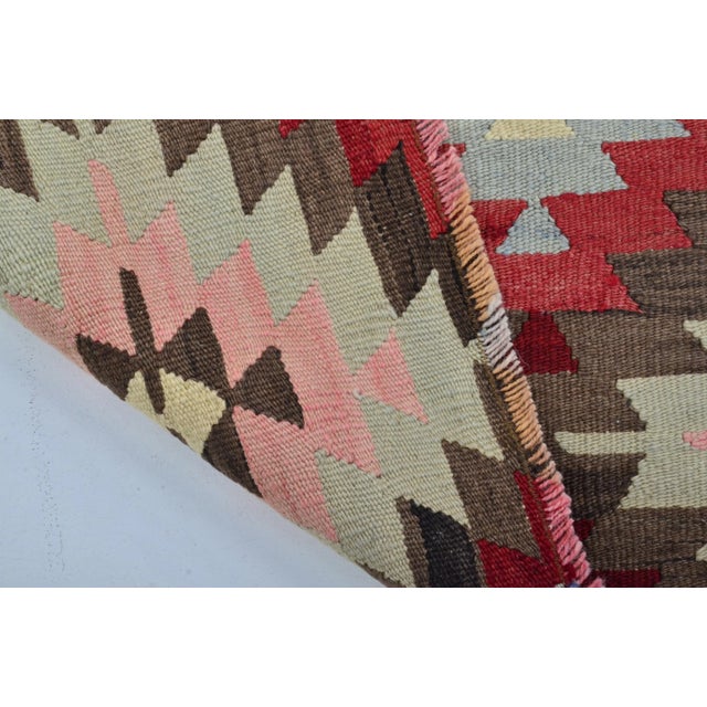 1960s Morocco Decor Oushak Vintage Kilim Runner For Sale - Image 10 of 11
