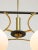 Mid-Century Modern Brass and Opaline Chandelier, Italy For Sale - Image 5 of 18