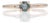Alexandrite Ring With Earth-Mined Diamond Accents in Solid 14k Gold, Round 4.6mm, Size 6.75 For Sale