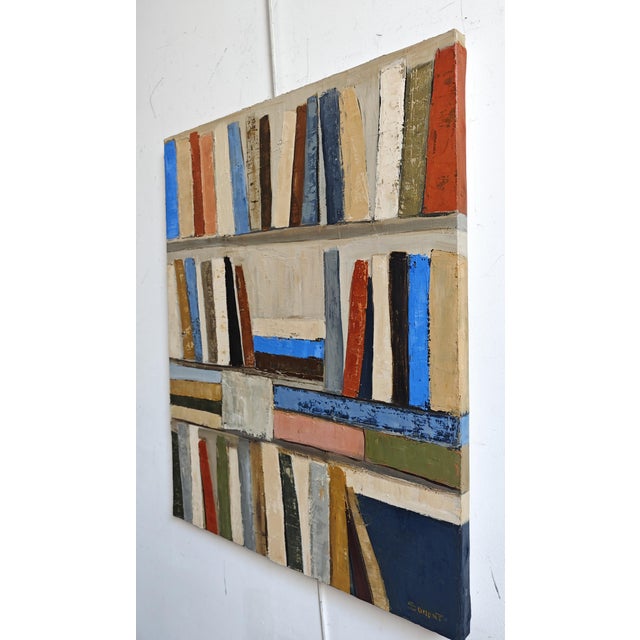 Contemporary Inspiration, Abstract Library, Contemporary Oil Painting, Framed by Sophie Dumont For Sale - Image 3 of 11