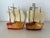 Mid 20th Century Pair of Vintage Dutch Hand-Painted Sailboats With Heraldic Sails, Mid-Century Nautical Decor For Sale - Image 5 of 11