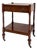 English Mahogany Two-Tier Georgian Style Side Table on Casters, Circa 1930s For Sale