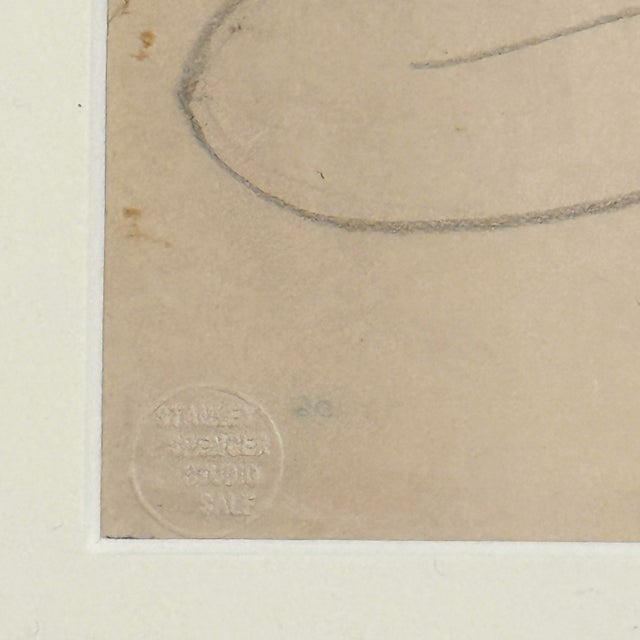 1930s Stanley Spencer (British, 1891-1959) - “Detail Study for Plumbers” Graphite on Paper (Ca. 1938) For Sale - Image 5 of 6