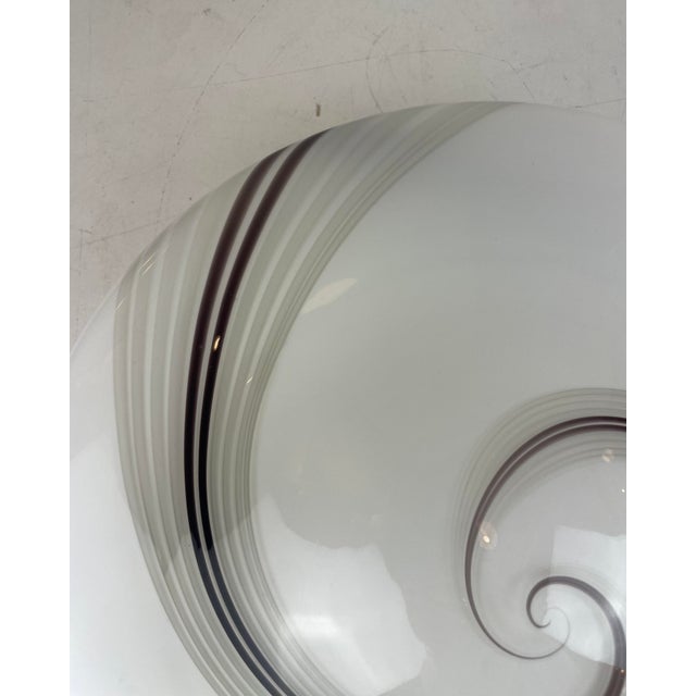 Metal Murano Ceiling Lamp in the style of Tagliapietras, Italy, 1980s For Sale - Image 7 of 8