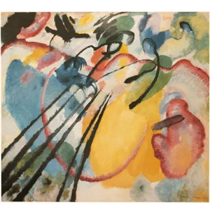 1990 After Wassily Kandisnsky "Improvisation 26 (Rowing)", First Edition Abstract Poster