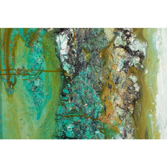 Pair of Modernist Impasto Encaustic Abstract Oil Paintings Signed J. Lehr 1970s For Sale - Image 14 of 16