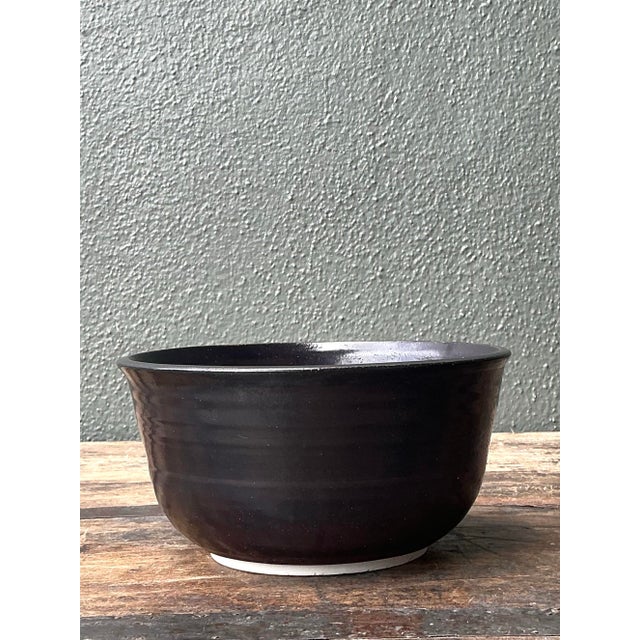 Vintage Original Studio Pottery Shadow Glaze Bowl For Sale - Image 10 of 12