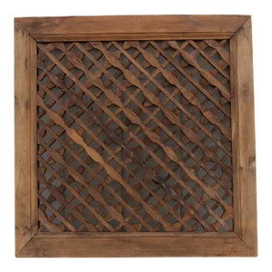 Antique Cedar Wood See-Through Wall Art