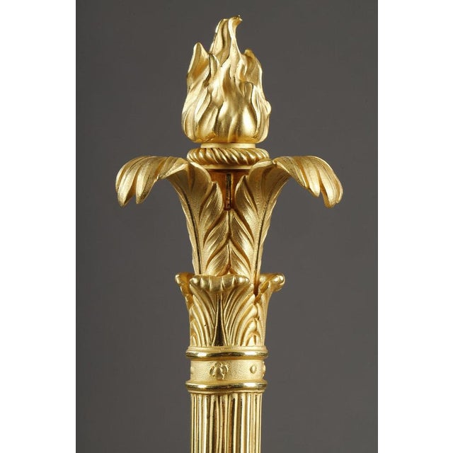 Three-Light Torches in Chased and Gilded Bronze by Barbedienne, 1860, Set of 2 For Sale - Image 15 of 18