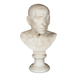 Italian Carrara Marble Bust of a Roman Patrician