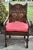 Wood Antique Kittinger Solid Oak Carved Tudor Style Chair W/Pillow For Sale - Image 7 of 13
