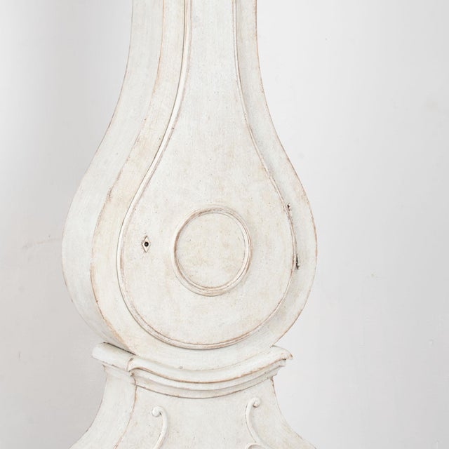 Wood Early 19th Century White Swedish Mora Grandfather Clock For Sale - Image 7 of 11