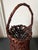 Brown Japanese Bamboo Basket Ikebana Suzuki Gengensai For Sale - Image 8 of 13