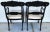 English Regency Dining Accent Chairs Ebonized Pair For Sale - Image 11 of 12