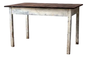 Antique Painted Wood Farmhouse Table