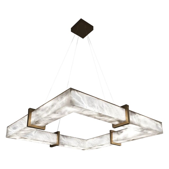 Talassa Bronze Pendant Lamp by Italian Alabaster For Sale