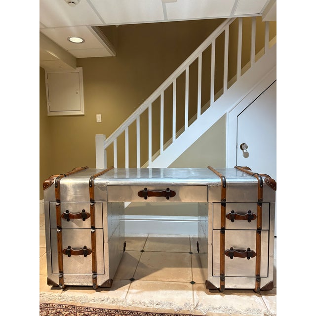 Discontinued and no longer available from any retailer, the Tom Richards Trunk Desk by British designer Timothy Oulton is...