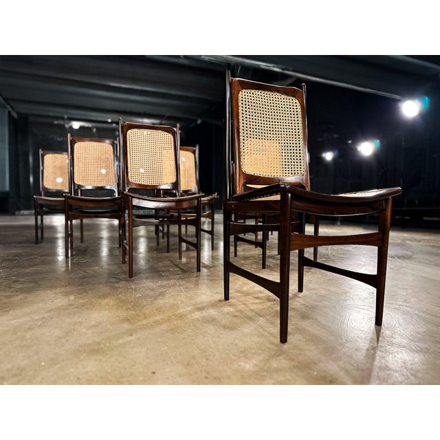 Set of Ten Brazilian Mid-Century Dining Chairs by Alexandre Rapoport, 1960s For Sale In New York - Image 6 of 10