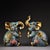 Mid 20th Century Pair of Vintage Chinese Cloisonné Enamel & Gilt Bronze Elephants For Sale - Image 5 of 8