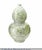 Chinoiserie Large 24" Chinoiserie Celadon Porcelain Dragon & Lotus Double Gourd Floor Vase For Sale - Image 3 of 10