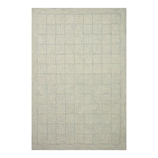 Chris Loves Julia x LoloiFrancis Silver / Sky 7'-9" x 9'-9" Area Rug For Sale
